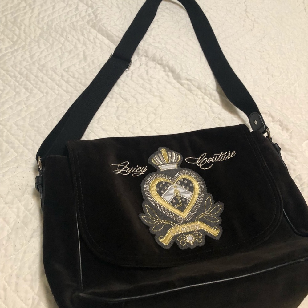 Juicy couture velvet Messenger bag